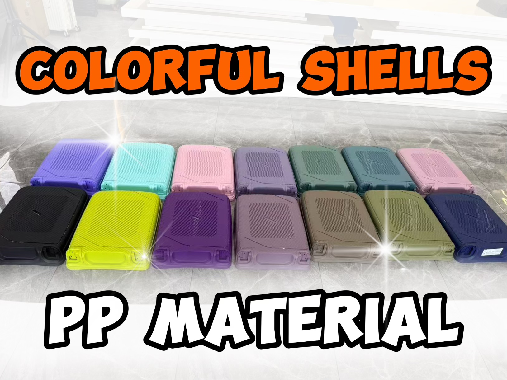 Colorful PP Luggage, Designed for the Market