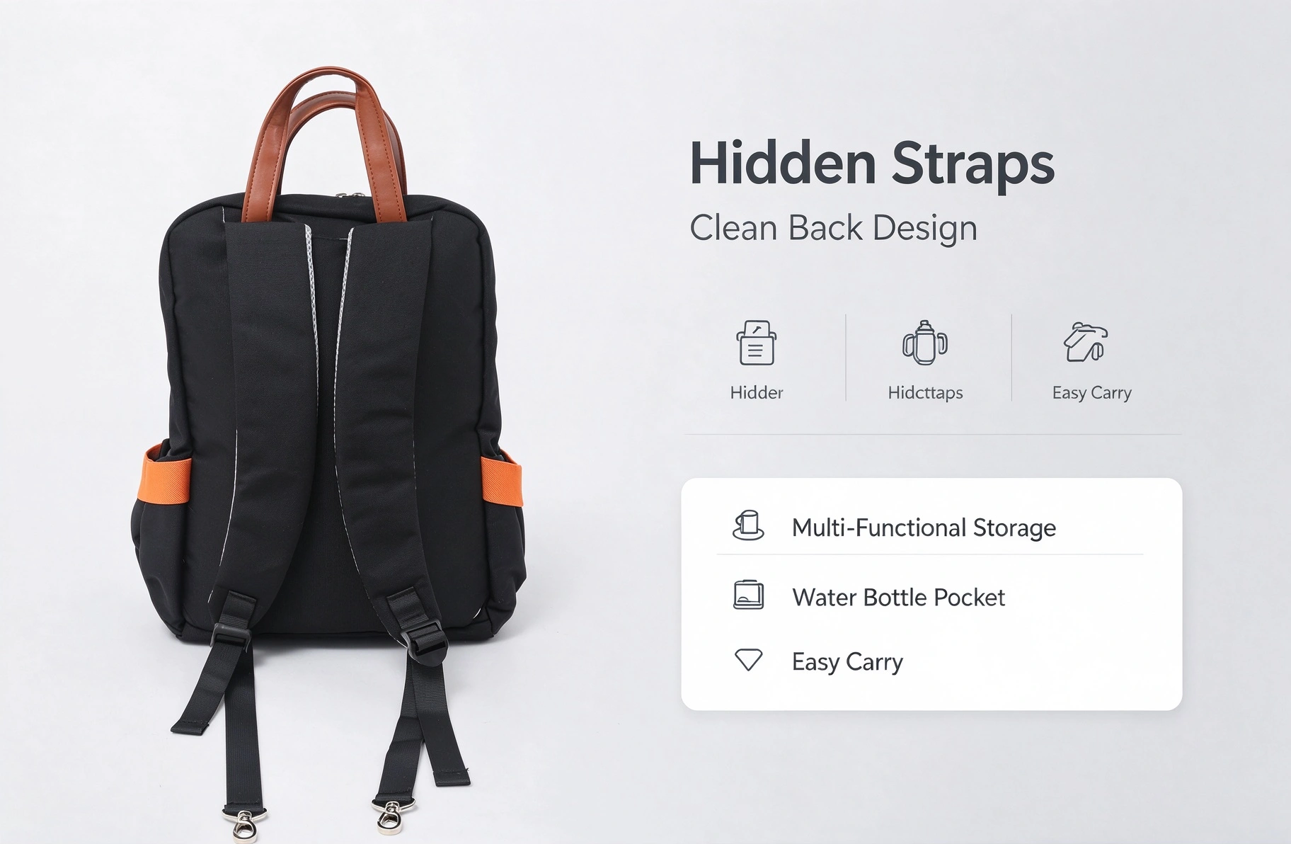 CONVERTIBLE HIDDEN STRAPS